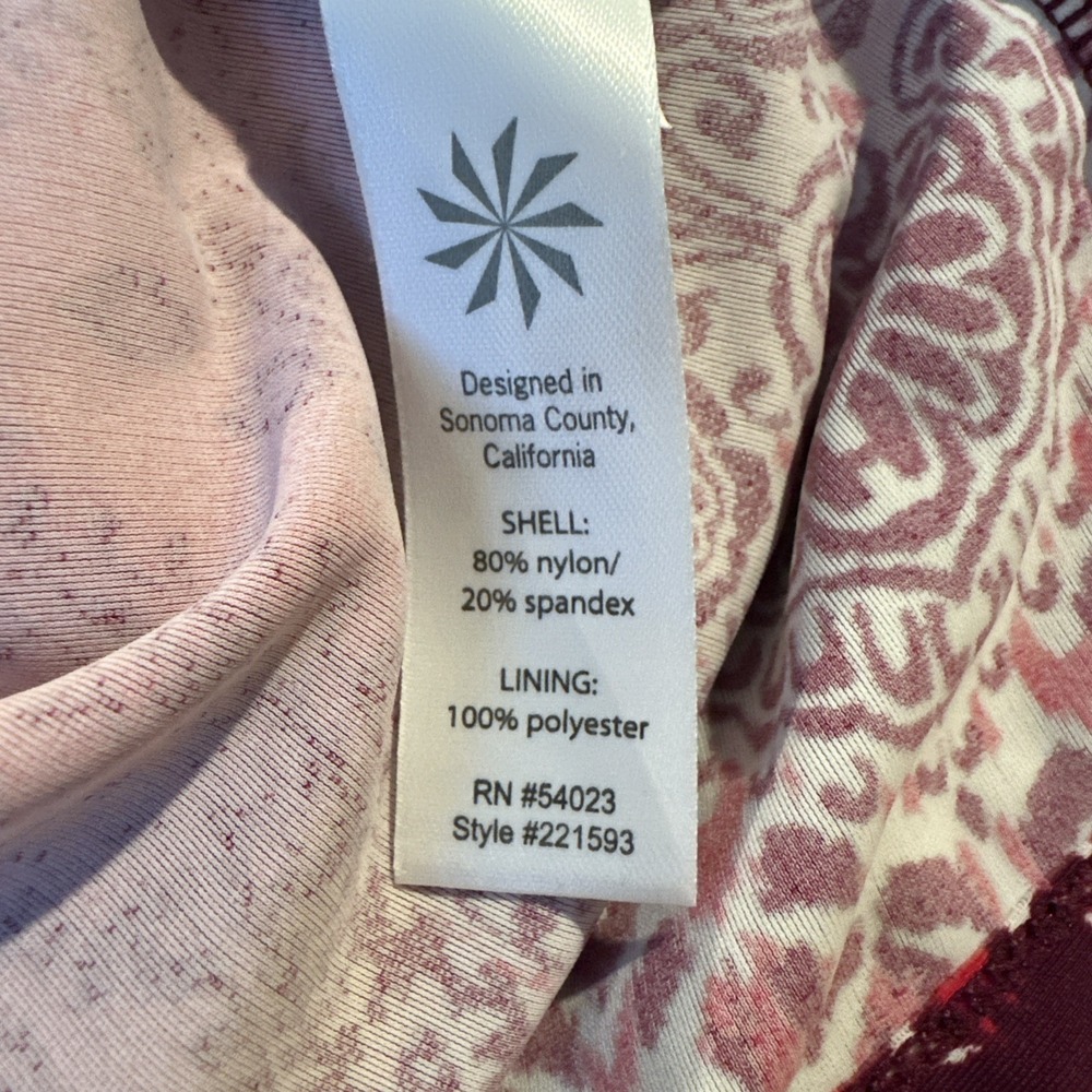 Athleta Printed Shorebreak Swim Athletic Dress Multicolored Print Sleeveless Med - Picture 8 of 8
